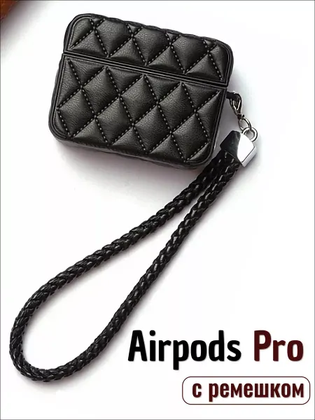 Cronax Чехол для наушников AirPods Pro экокожа с ремешком