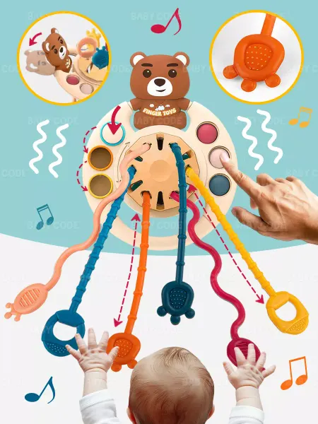 Baby Code Погремушка тянучка Развивающая игрушка для малышей