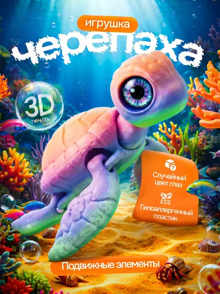 AV 3D Подвижная 3Д игрушка черепаха