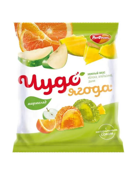РОТ ФРОНТ Мармелад Чудо-ягода вкус яблока, апельсина, и дыни, 250 гр