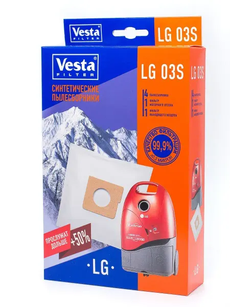 Vesta Filter LG 03s Мешки для пылесоса LG Extron - 4 шт