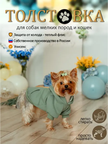 PetStudio Толстовка для собак мелких пород и кошек