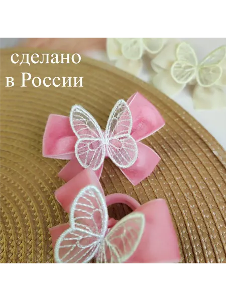 Knicknack baby Банты розовые с бабочкой