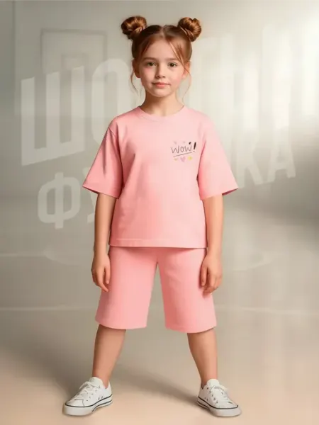 Baby Style Костюм подростковый футболка и шорты оверсайз