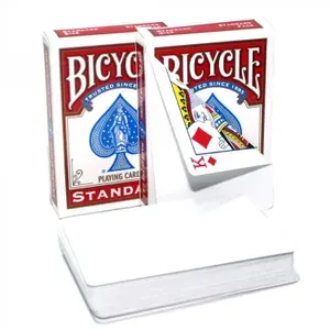 Карты фокусные Bicycle Blank Back Standard Face red / рубашка пустая, лицо стандарт