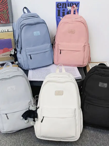 BackpacksShop Рюкзак школьный черный для ноутбука