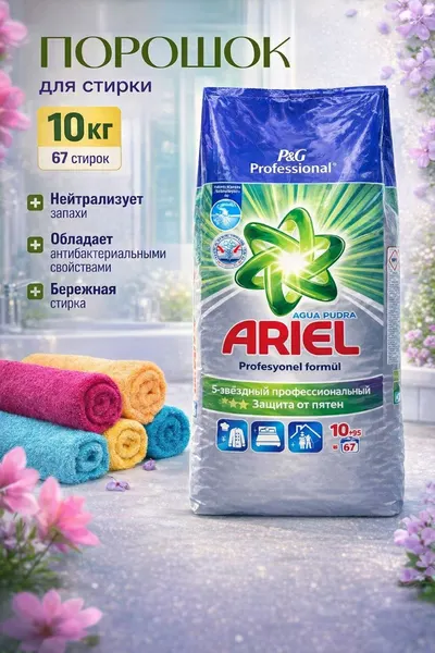 Ariel, стиральный порошок Ariel, стиральный порошок, порошок, Ariel 10 кг, порошок 10 кг