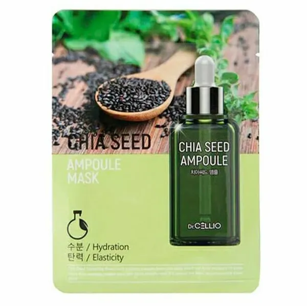 Dr. CELLIO Тканевая маска с семенами чиа 25 мл Chia Seed Ampoule Mask