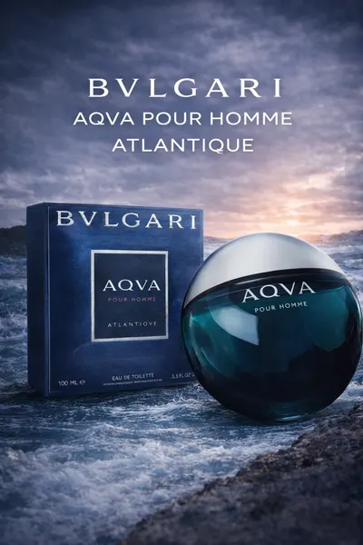 BVLGARI Aqva Pour Homme Atlantique — мужская туалетная вода, свежий морской аромат, 100 мл
