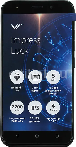 5" Смартфон Impress Luck 3G 1+8 ГБ черный РСТ