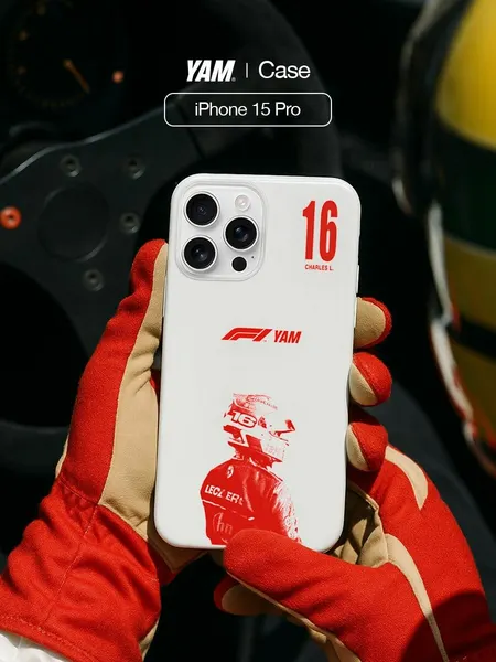 Чехол Yamcase для iPhone 15 Pro, белый, силиконовый, противоударный