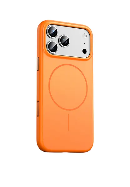Чехол iPhone 17 Pro KEEPHONE Sumee MagSafe Прочная конструкция с задней панелью из ПК, кромкой из ТПУ - Оранжевый