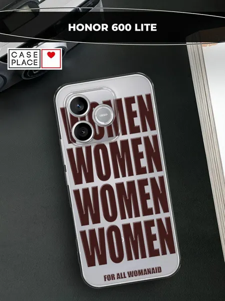 Силиконовый чехол на Honor 600 Lite / Хонор 600 Лайт с принтом woman burgundy