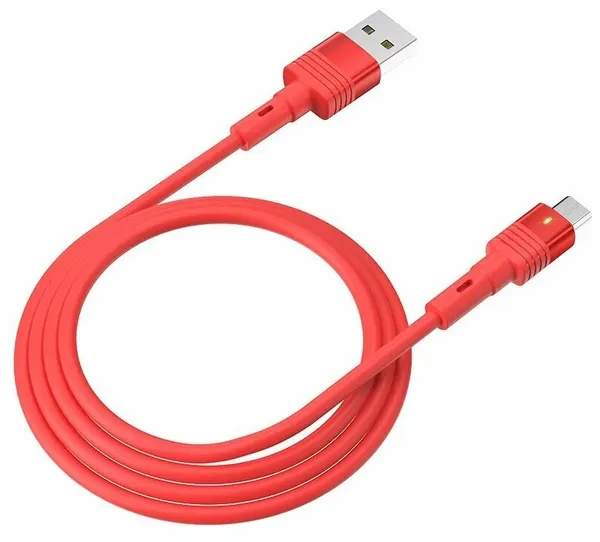HOCO U82 Красный кабель USB 2.4A (microUSB) 1.2м