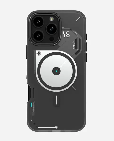 Чехол на Айфон 16 Про Макс, Aulumu A16, TPU IMD, магнитный MagSafe, серый, матовый, полупрозрачныйм
