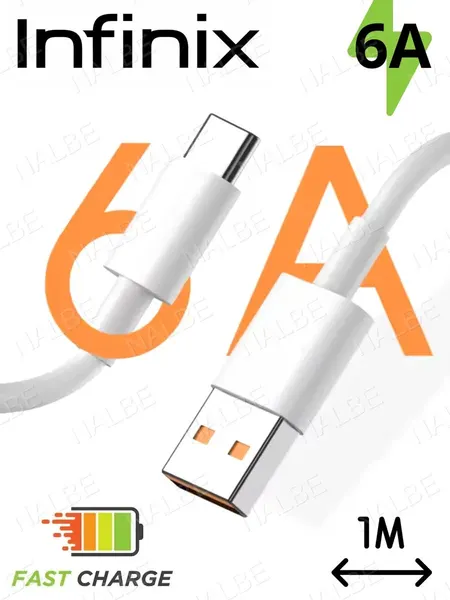 Кабель для Infinix 6A 70 Ватт Fast Charge usb-a - usb-c