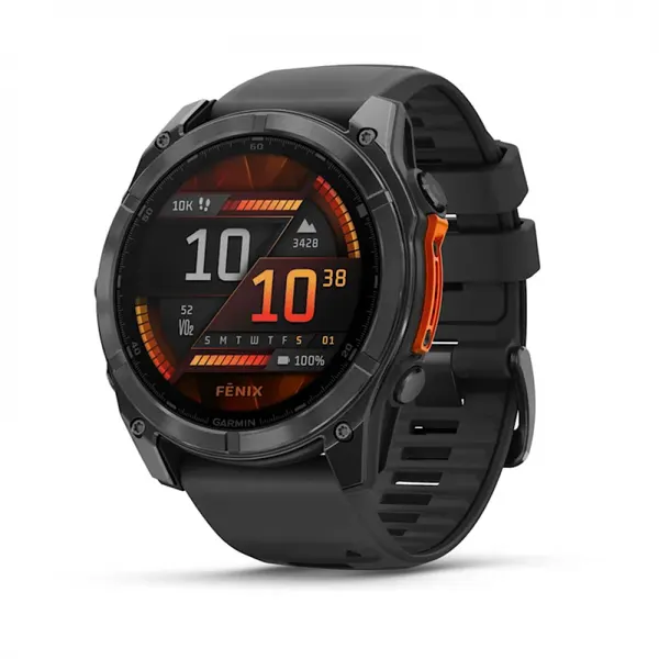 Умные часы Garmin Fenix 8 – AMOLED Slate Gray With A Black Silicone Band 51 mm (010-02905-00)