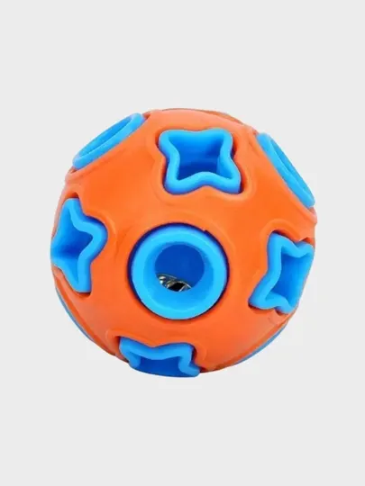 Большой, светящийся, двухцветный мяч Bonny four-corner flash ball, игрушка колокольчик
