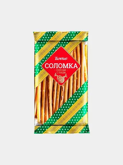 Изделия хлебобулочные хрустящие. Соломка соленая с луком "Тимоша" (100 г) - Сухарики, сухари, баранки, сушки