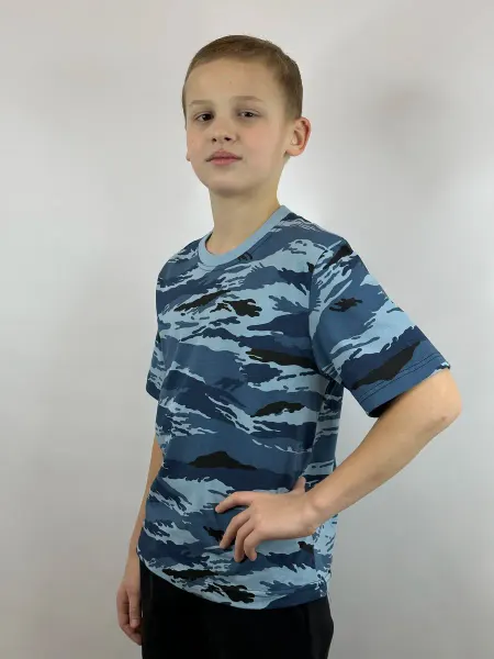 ЛИМЕС детская военная футболка из хлопка
