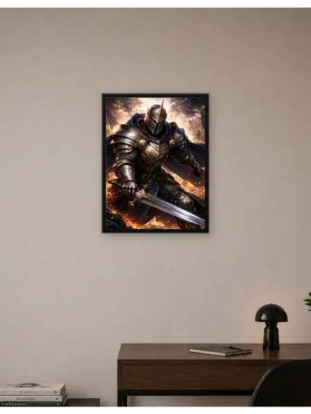 Postersbase Постер Рыцарь в сияющих доспехах с мечом 50x70