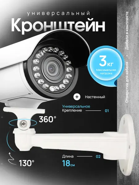 2EMARKET Кронштейн настенный для проектора 18 см