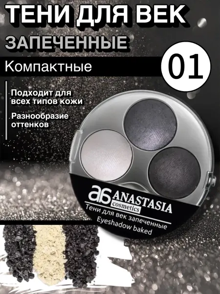 Anastasia Тени для век запеченные (set 1) 3 Colors