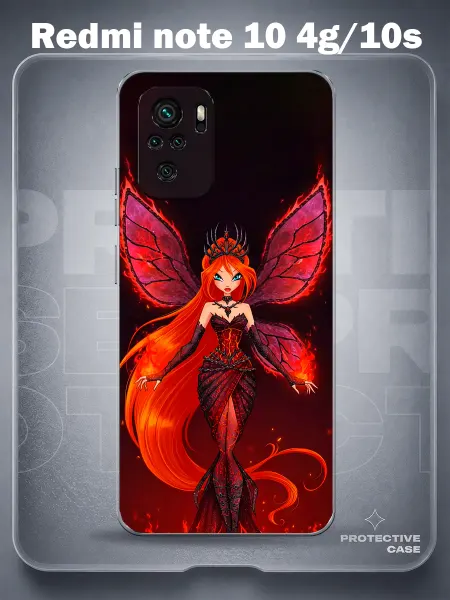 MeowCase Чехол на Redmi Note 10 4G с принтом Винкс Блум