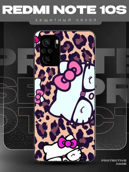 MeowCase Чехол на Redmi Note 10s с принтом хеллоу китти