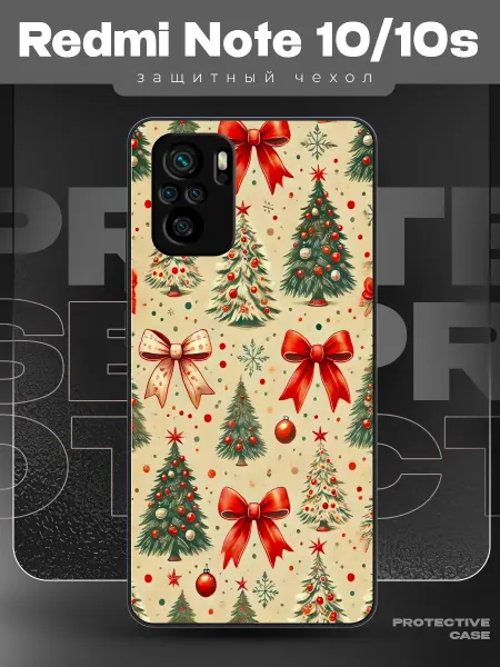 MeowCase Чехол на REDMI NOTE 10S новогодний с принтом