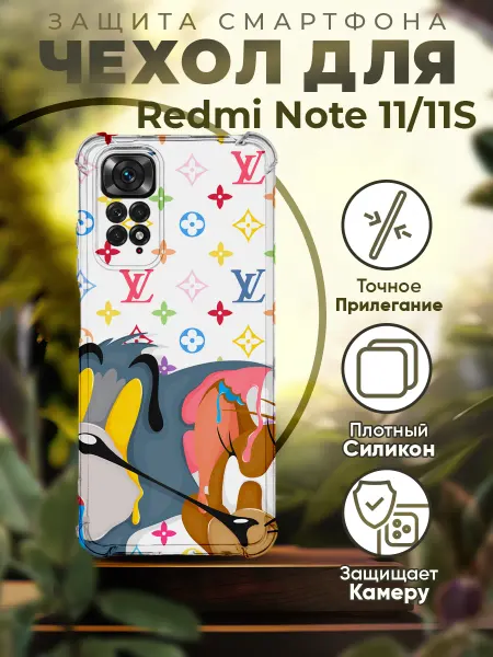 ICASE67 Чехол на Xiaomi Redmi NOTE 11 с принтом Том и Джерри