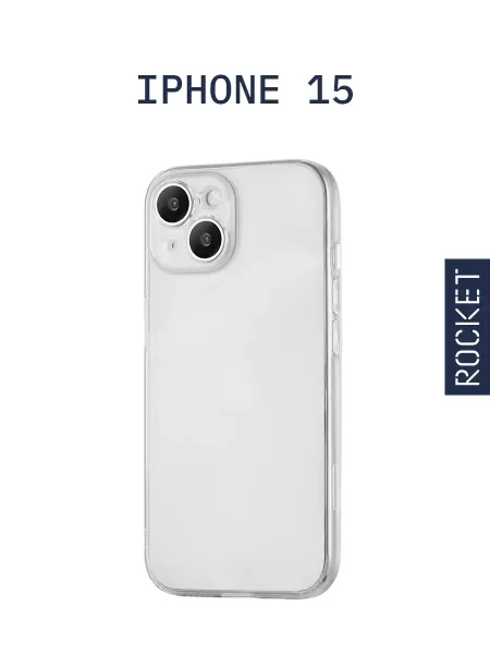 ROCKET Чехол на iPhone 15, TPU, прозрачный