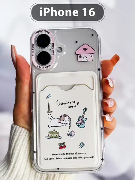 Drivero Чехол на iPhone 16 с кармашком силиконовый