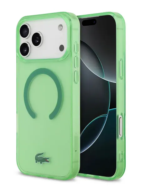 Lacoste Чехол для iPhone 17 Pro Max, IML Croc logo, MagSafe