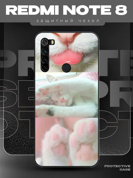 MeowCase Чехол на Redmi Note 8 с принтом c милым котиком