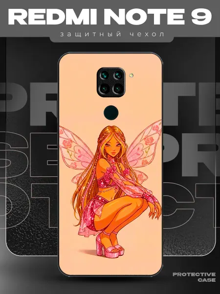 MeowCase Чехол на Redmi Note 9 с принтом феи финкс