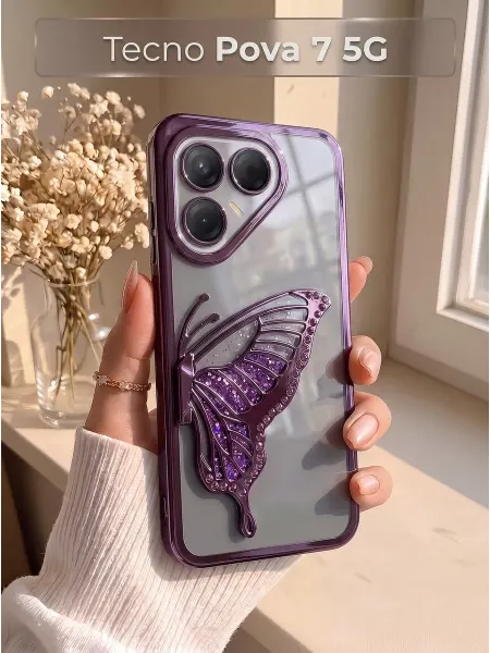 РИНОФОН Чехол с бабочкой на Tecno Pova 7