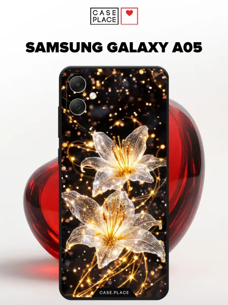 Samsung Матовый чехол на A05 с лилиями