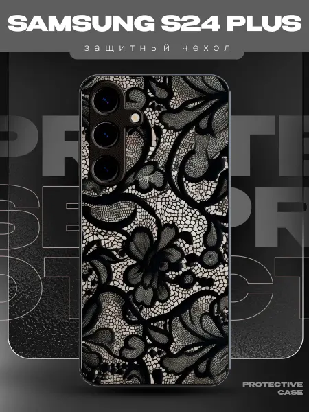 MeowCase Чехол на Samsung S24 Plus с принтом y2k кружева
