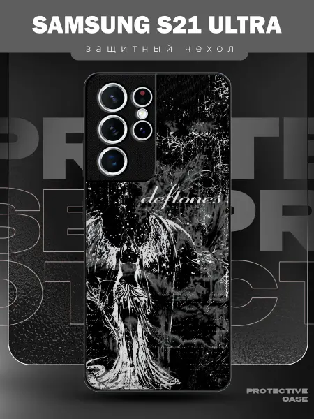 MeowCase Чехол на Samsung S21 Ultra с принтом у2к ангел