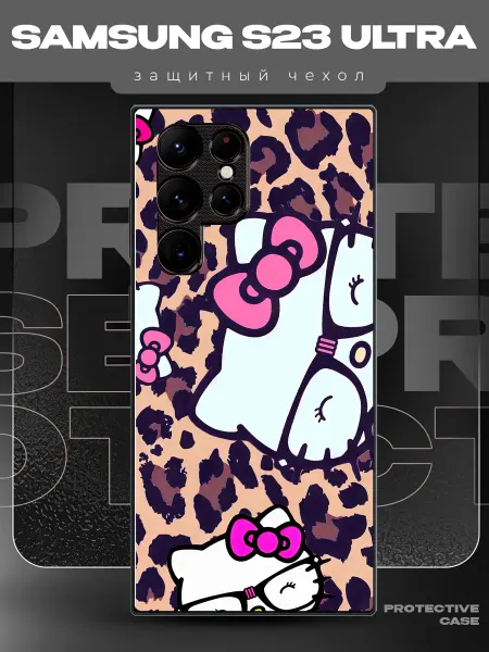MeowCase Чехол на Samsung S23 Ultra с принтом хеллоу китти