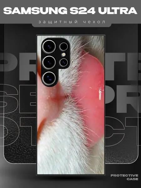 MeowCase Чехол на Samsung S24 Ultra с принтом Y2K с котиком