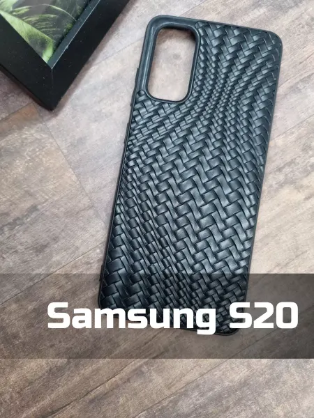 MixCase Чехол на Samsung S20 плетеный черный