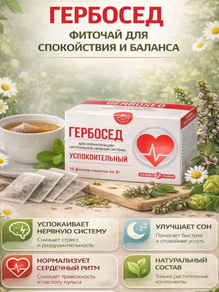 Нет бренда Фиточай ГЕРБОСЕД Успокоительный 2г №15 штук