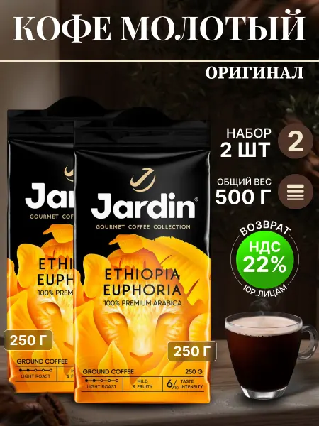 Кофе молотый Ethiopia Euphoria, 500 г