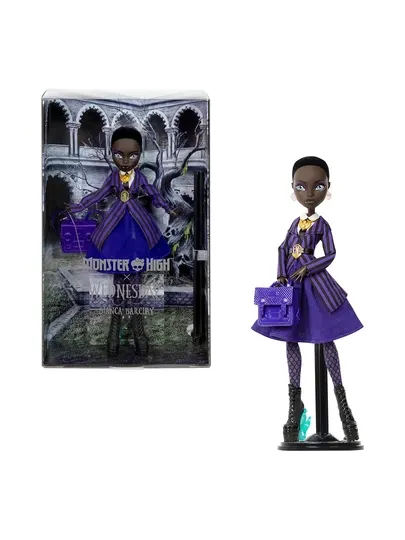 Monster High x Wednesday Bianca Barclay, Nevermore форма, амулет сирены, рюкзак, подставка