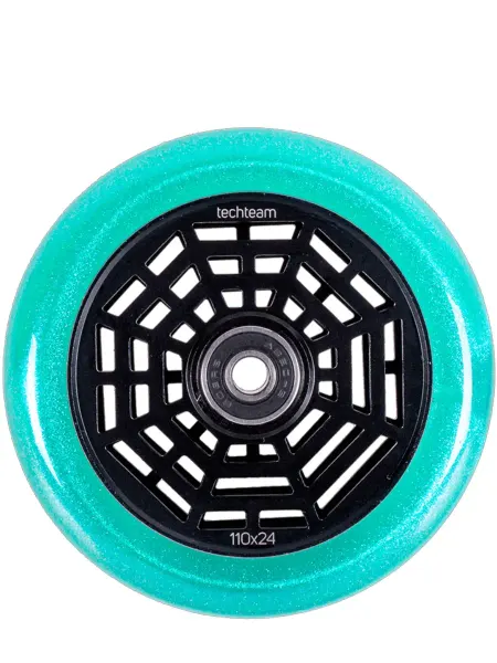 TechTeam Колесо для самоката X-Treme 110*24мм, Web, emerald