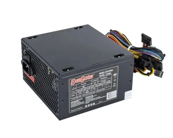 Блок питания ExeGate ATX-XP600, 600Вт, 1 вентилятор, 120мм, 86х150х140мм