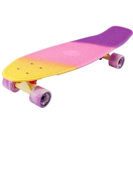 TechTeam Скейтборд пластик Tricolor 27 pink-yellow