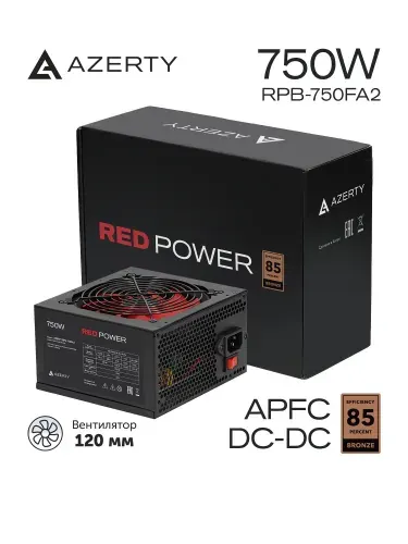 Блок питания компьютера ATX Azerty RPB-750FA2 (750 Вт)